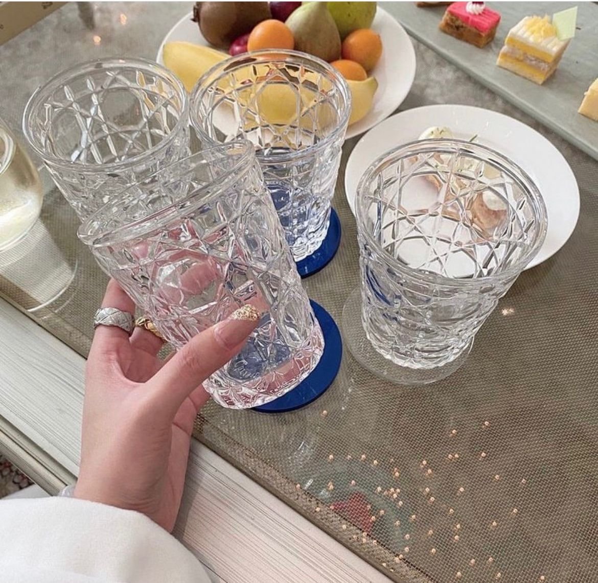 Available Glass set of 4 piece - Image 2 of 3